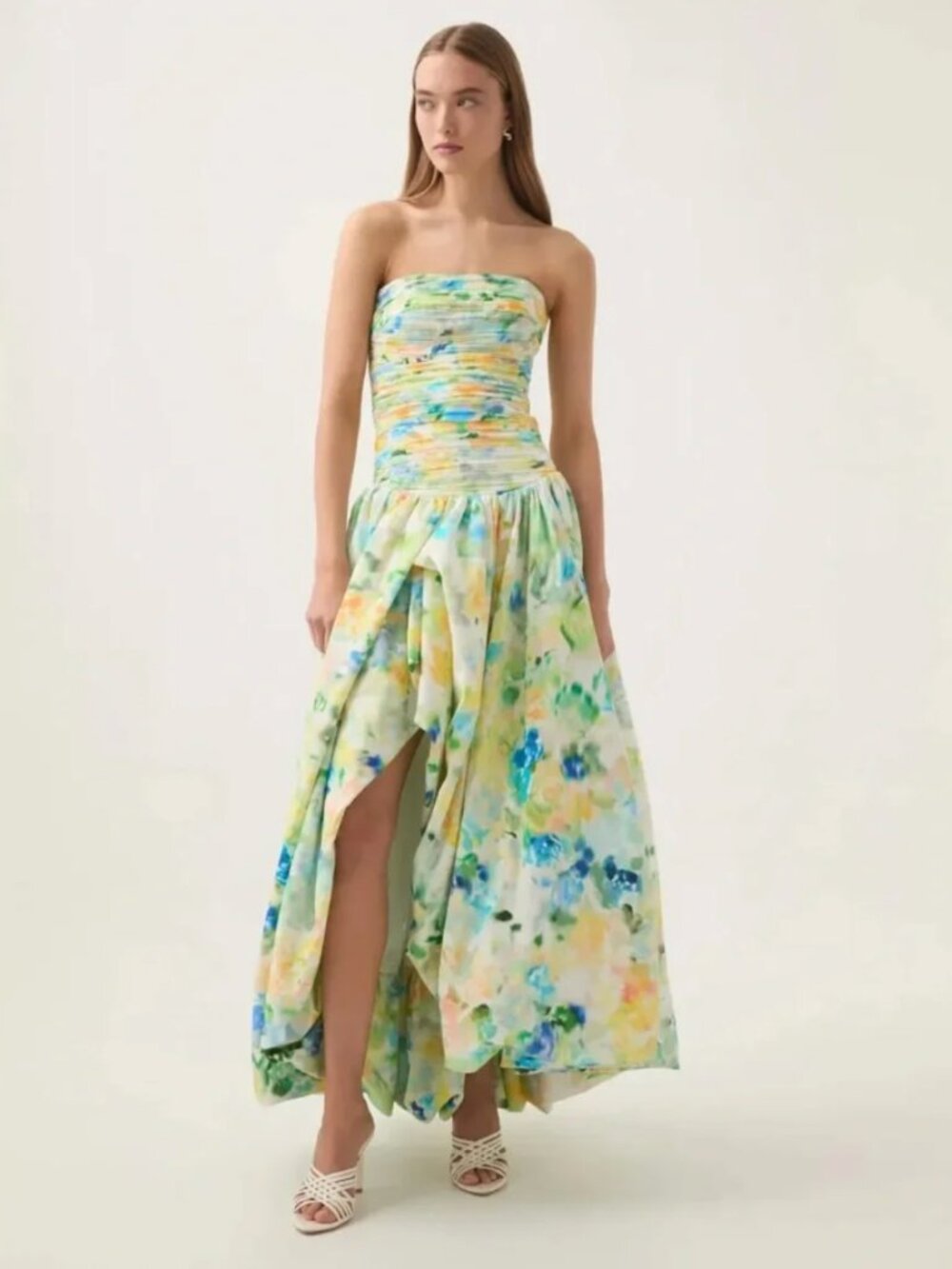 Aje Violette Bubble Hem Maxi Dress